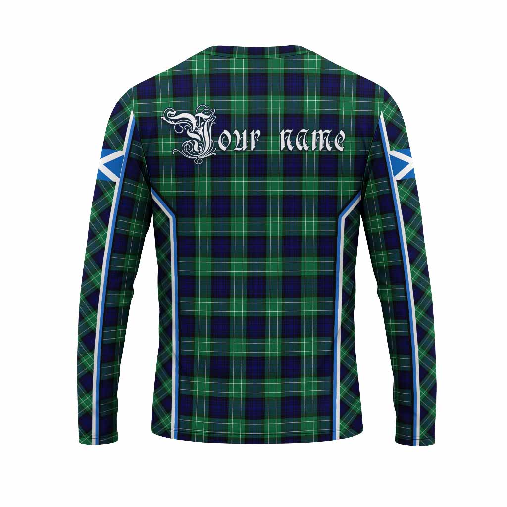 Abercrombie Tartan Crest Long Sleeve T-Shirt Scotland Coat of Arm Flag Style - Tartan Vibes Clothing