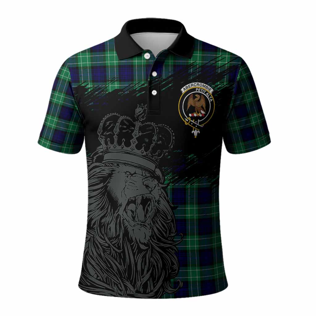 Abercrombie Tartan Crest Polo Shirt Crowned Lion Heritage Style