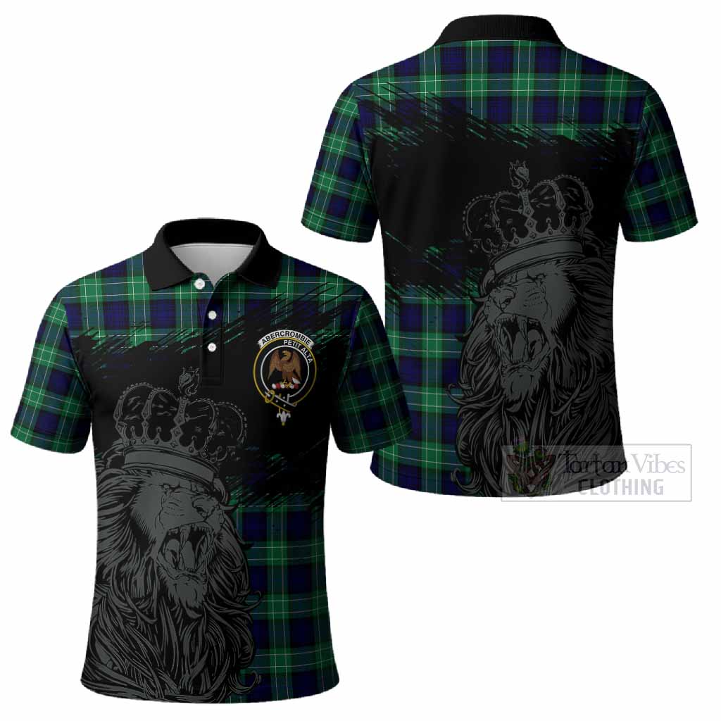 Abercrombie Tartan Crest Polo Shirt Crowned Lion Heritage Style