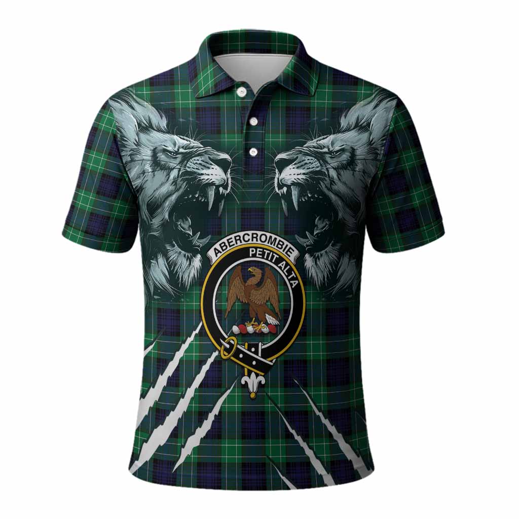 Abercrombie Tartan Crest Polo Shirt Ferocious Lion Style