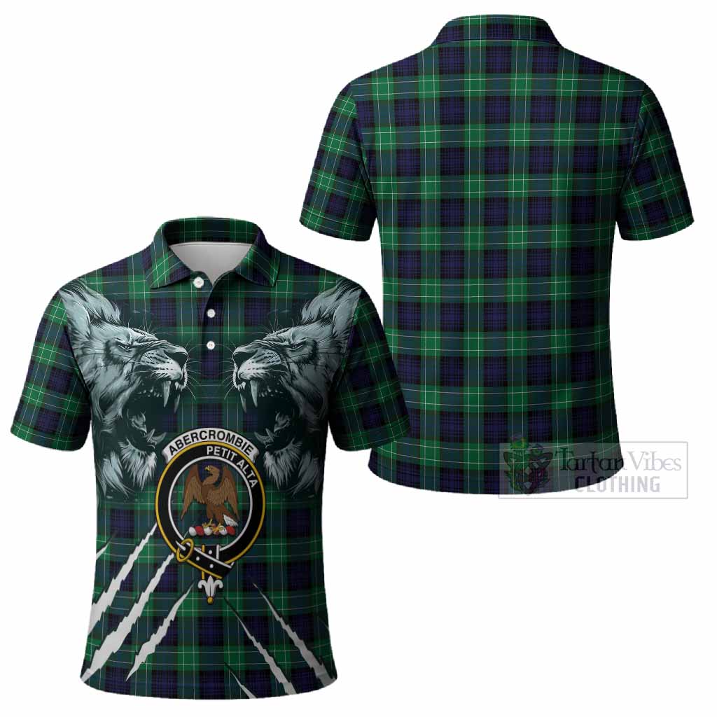 Abercrombie Tartan Crest Polo Shirt Ferocious Lion Style