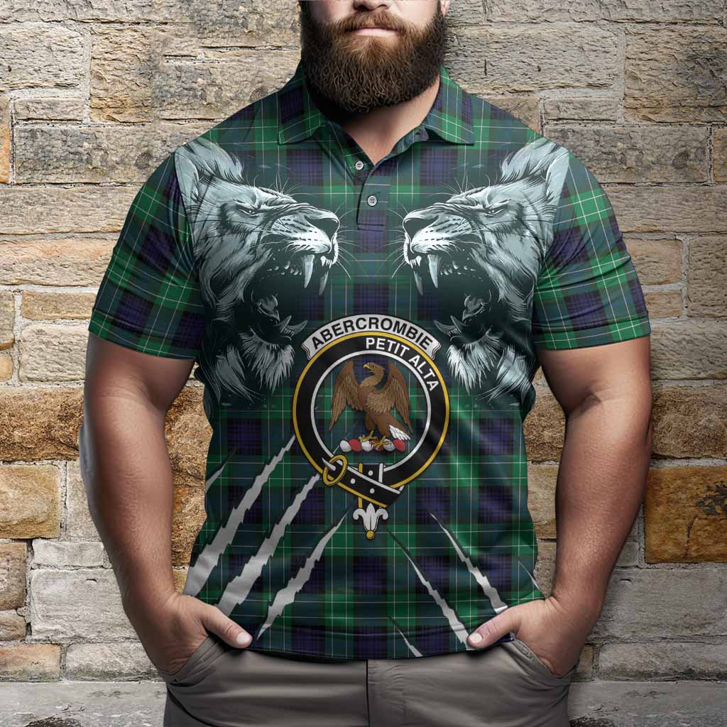Abercrombie Tartan Crest Polo Shirt Ferocious Lion Style