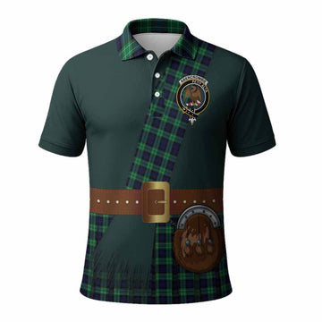 Abercrombie Tartan Crest Polo Shirt Kilt Costume Style