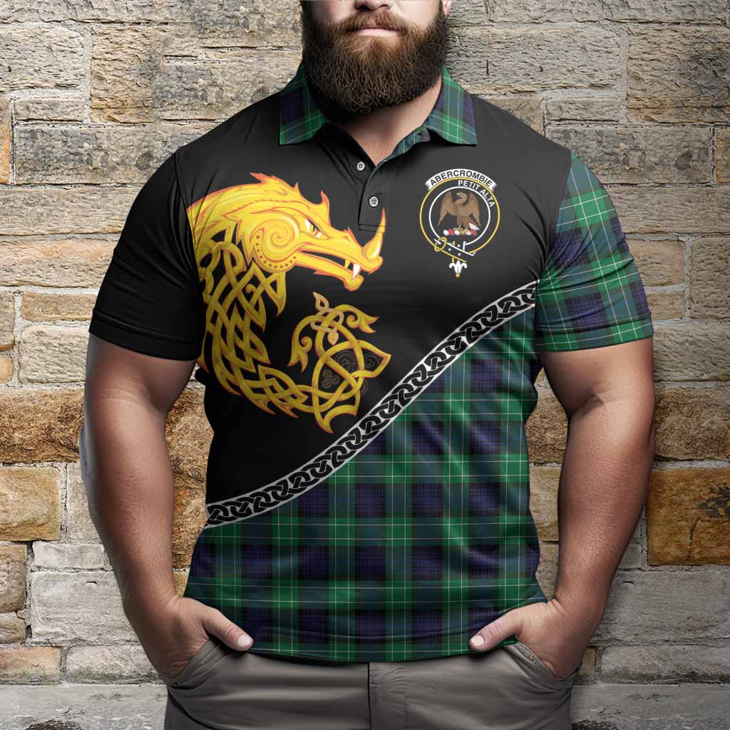 Abercrombie Tartan Crest Polo Shirt Legendary Dragon Knot Half Style