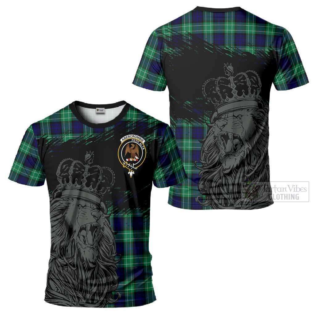 Abercrombie Tartan Crest T-Shirt Crowned Lion Heritage Style