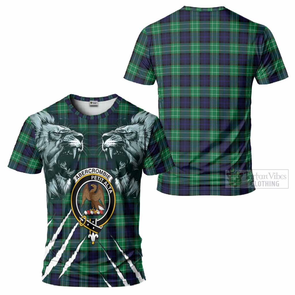 Abercrombie Tartan Crest T-Shirt Ferocious Lion Style