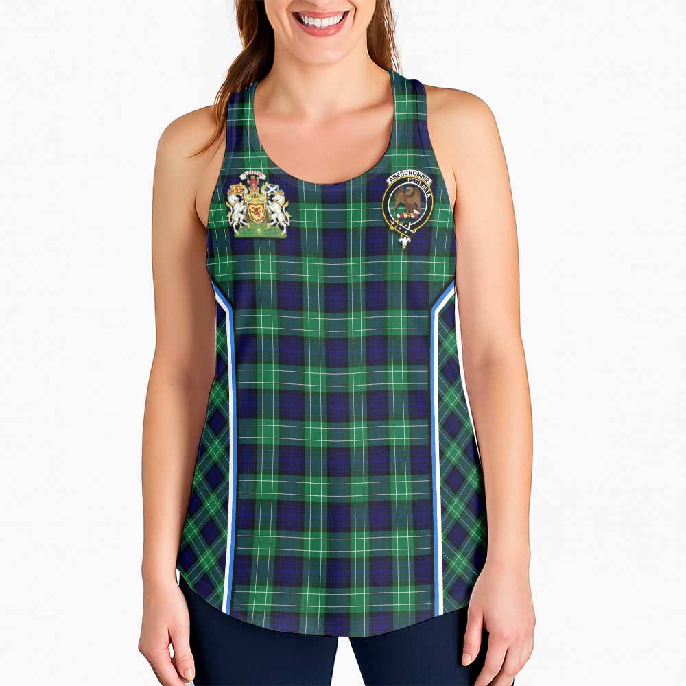 Abercrombie Tartan Crest Women Racerback Tanks Scotland Coat of Arm Flag Style - Tartan Vibes Clothing