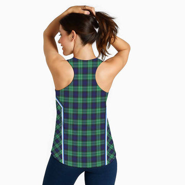 Abercrombie Tartan Crest Women Racerback Tanks Scotland Coat of Arm Flag Style - Tartan Vibes Clothing