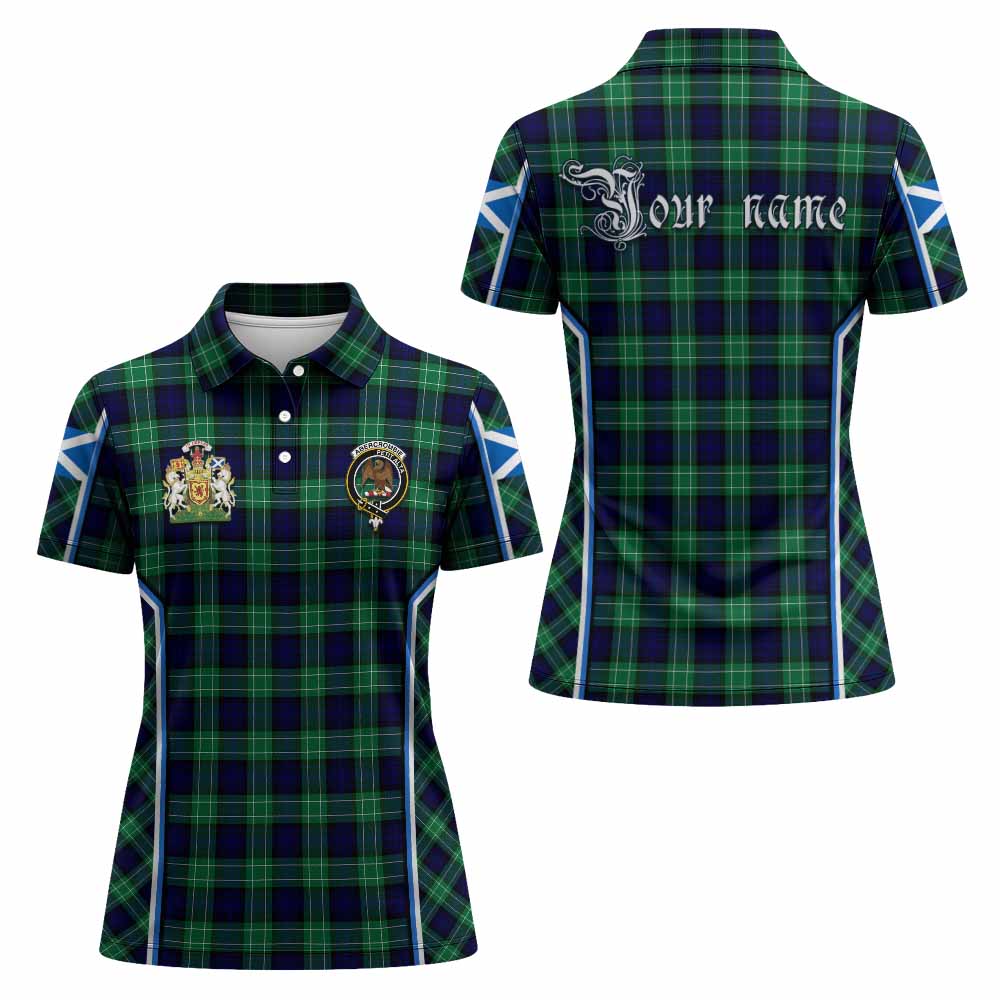 Abercrombie Tartan Crest Women's Polo Shirt Scotland Coat of Arm Flag Style - Tartan Vibes Clothing