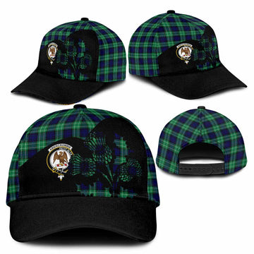 Abercrombie Tartan Family Crest Classic Cap Scotland Thistle Floral Flag Style