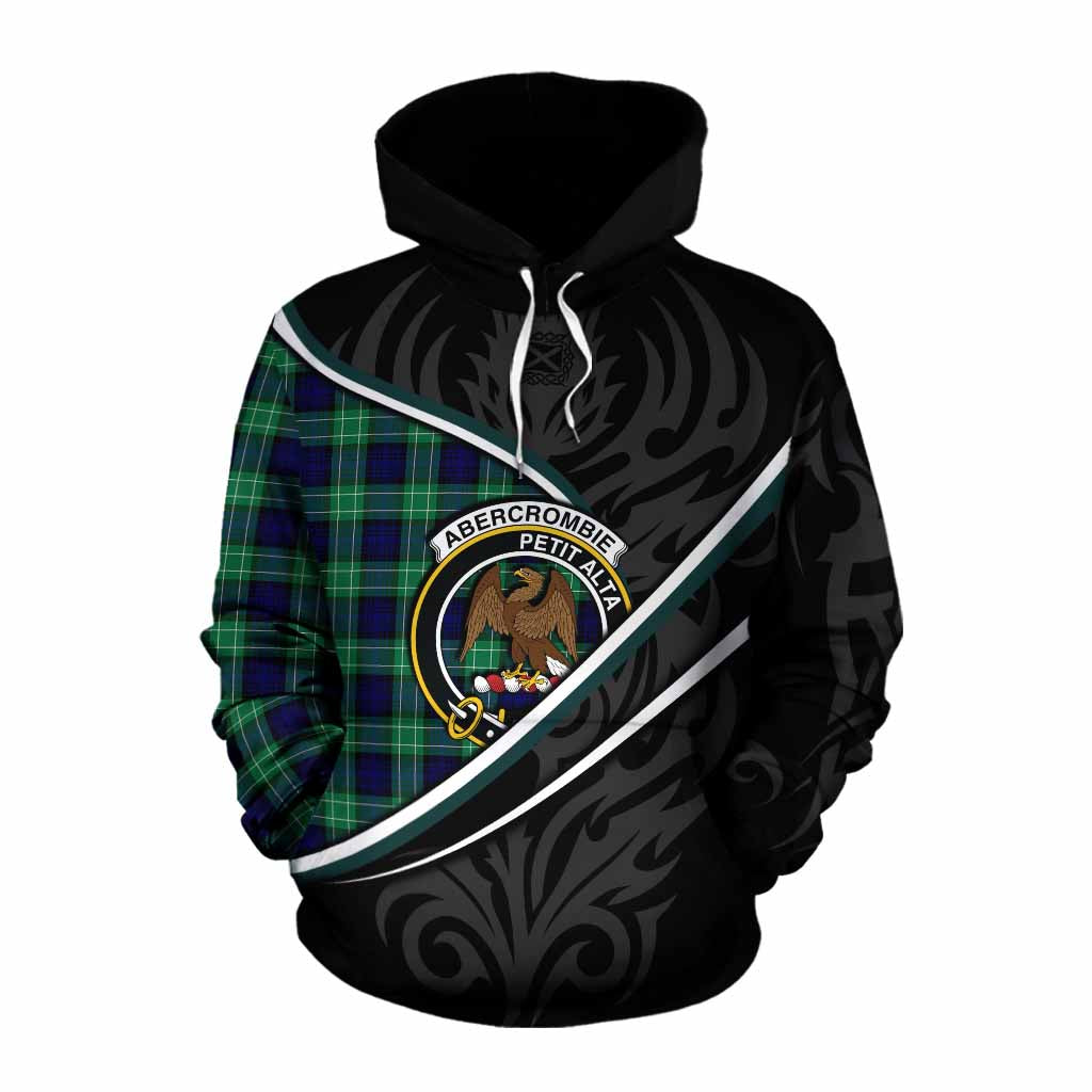 Abercrombie Tartan Family Crest Cotton Hoodie Celtic Scottish Thistle Floral - Tartan Vibes Clothing