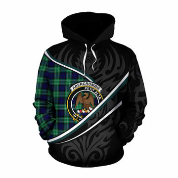Abercrombie Tartan Family Crest Cotton Hoodie Celtic Scottish Thistle Floral