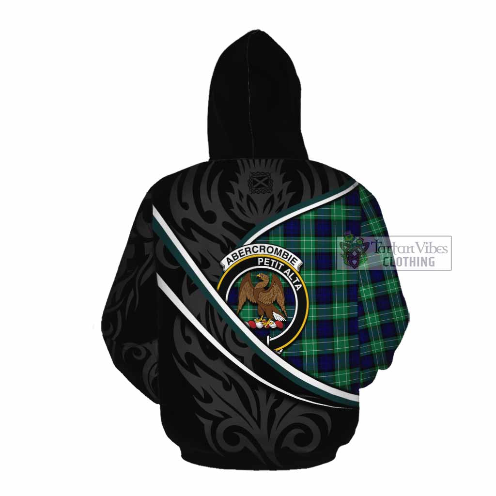 Abercrombie Tartan Family Crest Cotton Hoodie Celtic Scottish Thistle Floral - Tartan Vibes Clothing