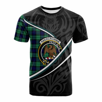 Abercrombie Tartan Family Crest Cotton T-shirt Celtic Scottish Thistle Floral - Tartan Vibes Clothing