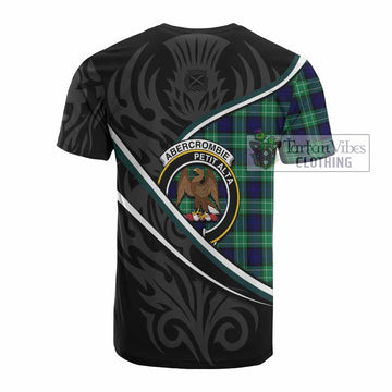 Abercrombie Tartan Family Crest Cotton T-shirt Celtic Scottish Thistle Floral - Tartan Vibes Clothing