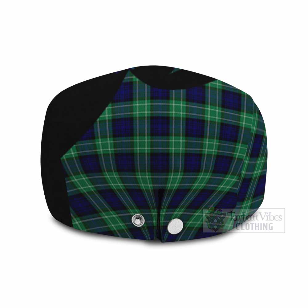 Abercrombie Tartan Family Crest Flat Cap, Jeff Cap Scotland Thistle Floral