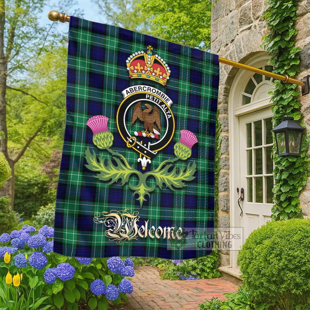 Abercrombie Tartan Family Crest Garden Flag Royal Thistle Welcome Style - Tartan Vibes Clothing