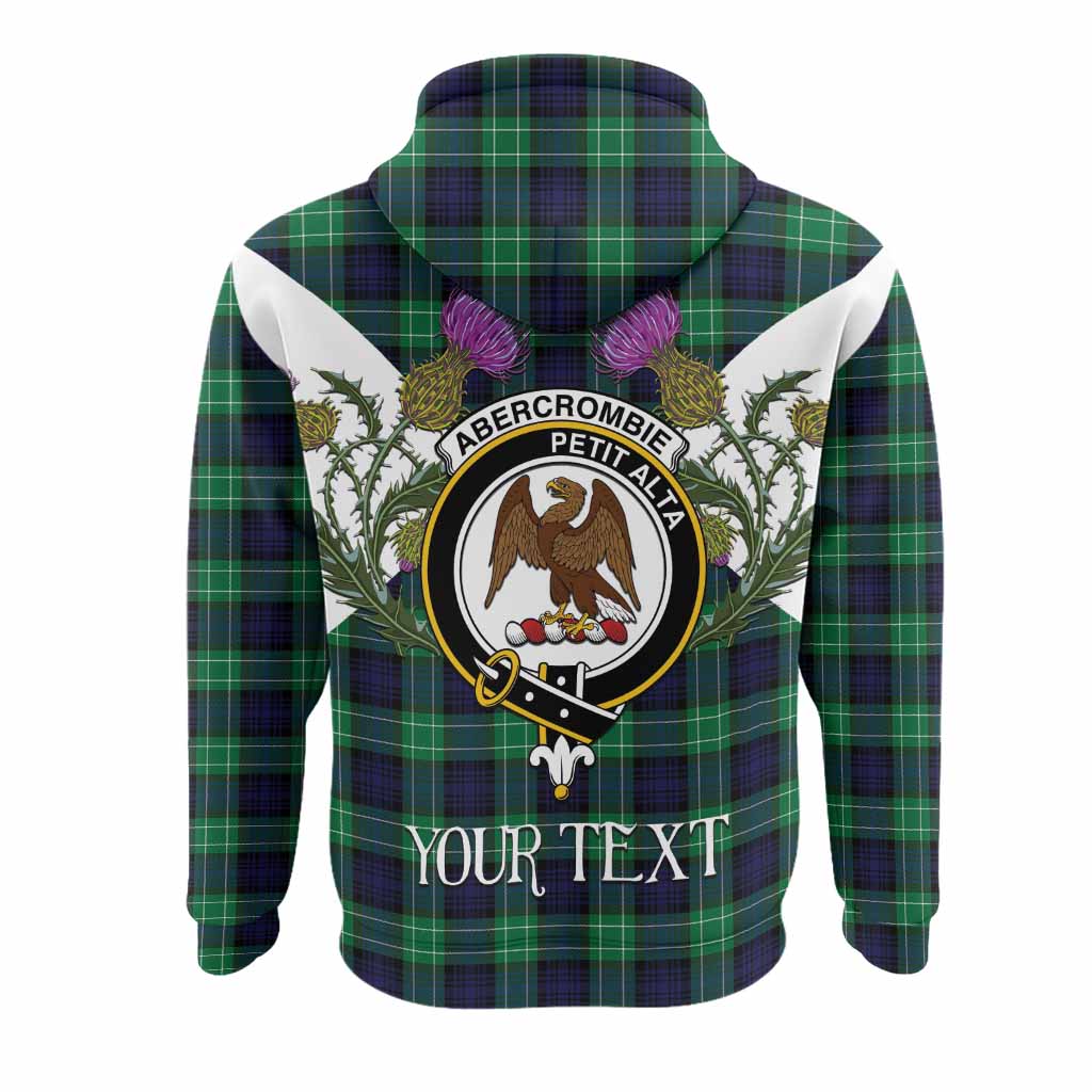 Abercrombie Tartan Family Crest Hoodie Scottish Burns Night Thistle Floral