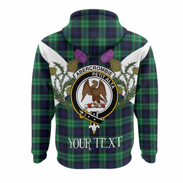 Abercrombie Tartan Family Crest Hoodie Scottish Burns Night Thistle Floral