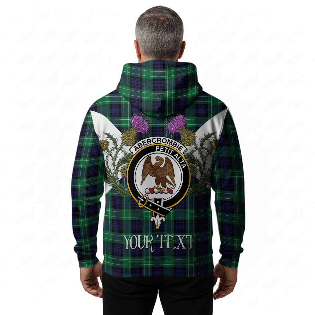 Abercrombie Tartan Family Crest Hoodie Scottish Burns Night Thistle Floral