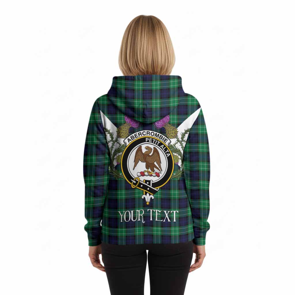 Abercrombie Tartan Family Crest Hoodie Scottish Burns Night Thistle Floral