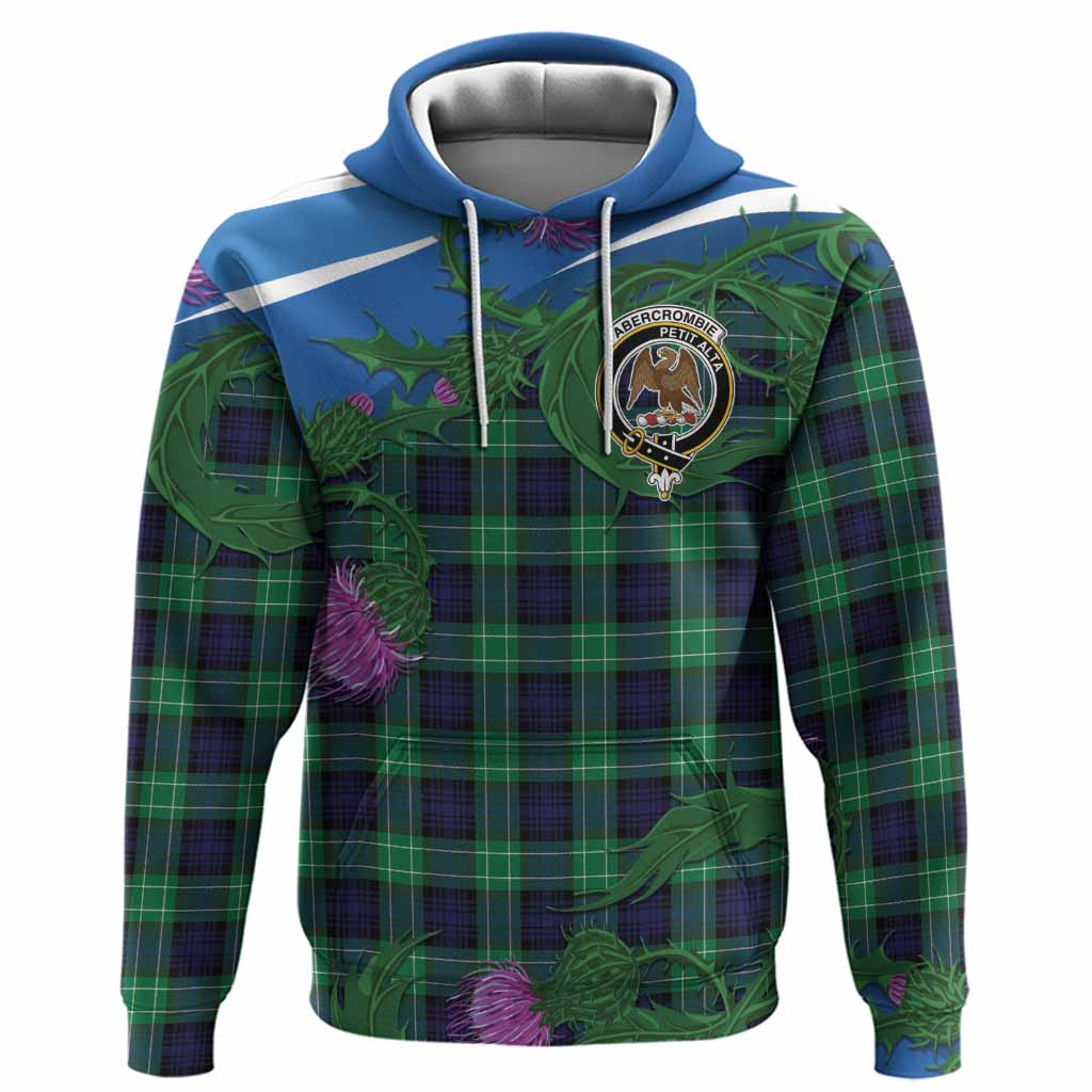 Abercrombie Tartan Family Crest Hoodie Thistle in Minimalism