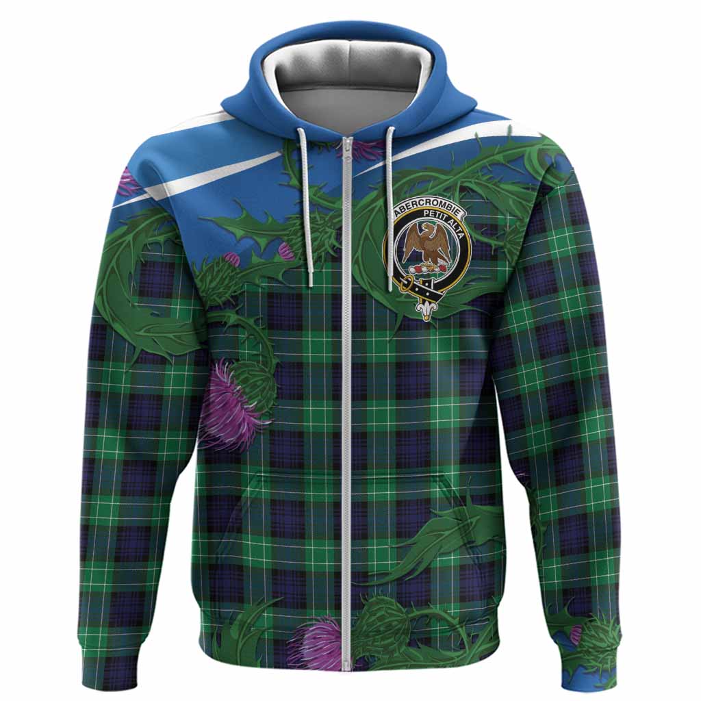 Abercrombie Tartan Family Crest Hoodie Thistle in Minimalism