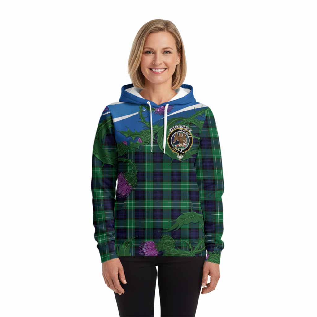 Abercrombie Tartan Family Crest Hoodie Thistle in Minimalism