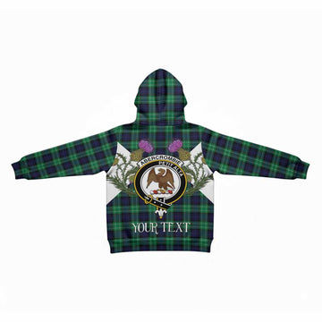 Abercrombie Tartan Family Crest Kid Hoodie Scottish Burns Night Thistle Floral