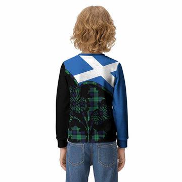 Abercrombie Tartan Family Crest Kid Knitted Sweatshirt Scotland Thistle Floral Flag Style