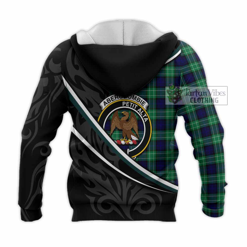 Abercrombie Tartan Family Crest Knitted Hoodie Celtic Scottish Thistle Floral - Tartan Vibes Clothing