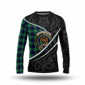 Abercrombie Tartan Family Crest Long Sleeve T-Shirt Celtic Scottish Thistle Floral - Tartan Vibes Clothing