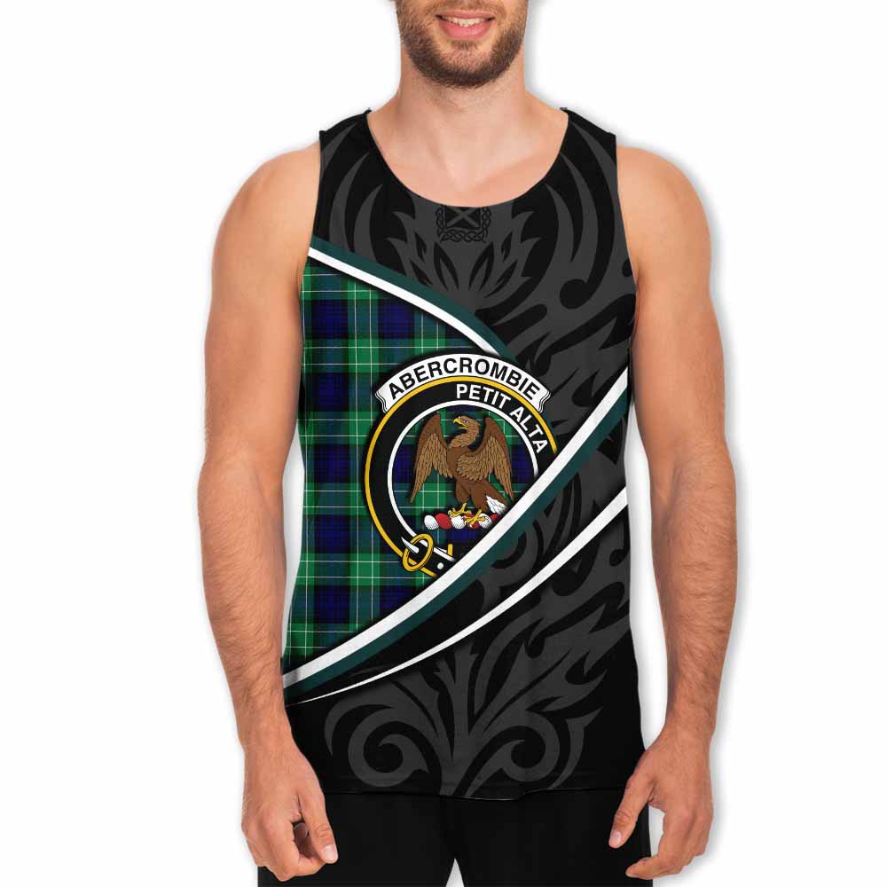 Abercrombie Tartan Family Crest Men Tank Top Celtic Scottish Thistle Floral - Tartan Vibes Clothing