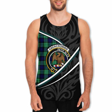 Abercrombie Tartan Family Crest Men Tank Top Celtic Scottish Thistle Floral