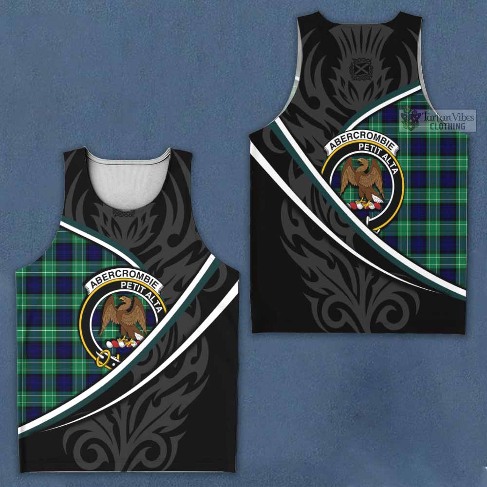 Abercrombie Tartan Family Crest Men Tank Top Celtic Scottish Thistle Floral - Tartan Vibes Clothing
