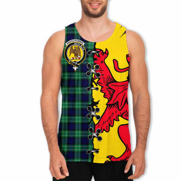 Abercrombie Tartan Family Crest Men Tank Top Lion Rampant Honor