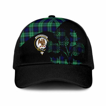 Abercrombie Tartan Family Crest Mesh Trucker Cap Scotland Thistle Floral Flag Style