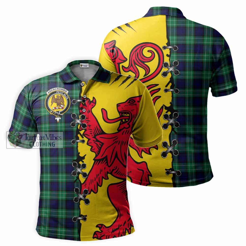 Abercrombie Tartan Family Crest Polo Shirt Lion Rampant Honor - Tartan Vibes Clothing