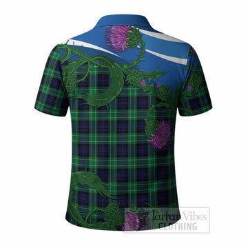 Abercrombie Tartan Family Crest Polo Shirt Thistle in Minimalism