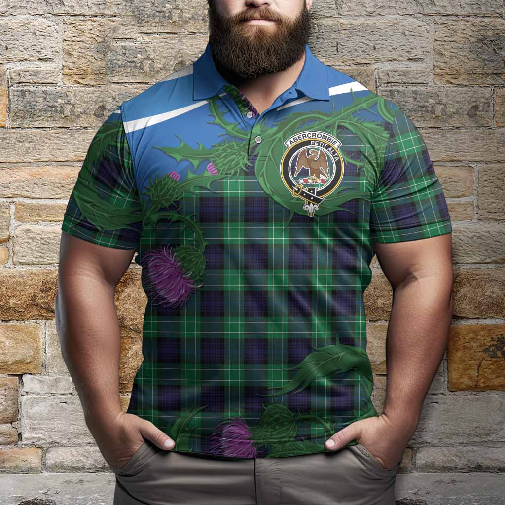 Abercrombie Tartan Family Crest Polo Shirt Thistle in Minimalism