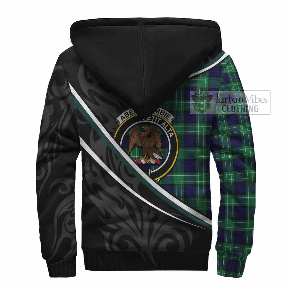 Abercrombie Tartan Family Crest Sherpa Hoodie Celtic Scottish Thistle Floral - Tartan Vibes Clothing