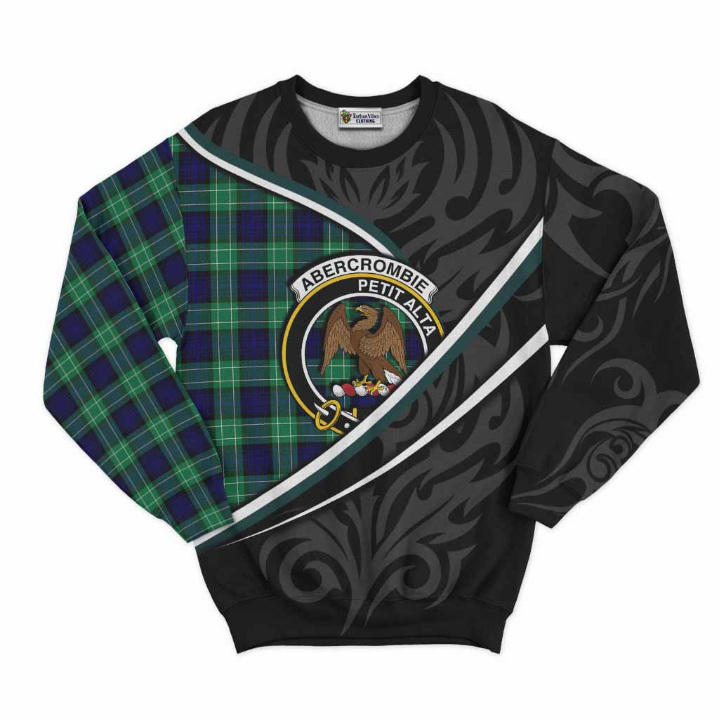 Abercrombie Tartan Family Crest Sweatshirt Celtic Scottish Thistle Floral - Tartan Vibes Clothing