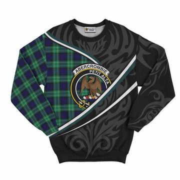 Abercrombie Tartan Family Crest Sweatshirt Celtic Scottish Thistle Floral