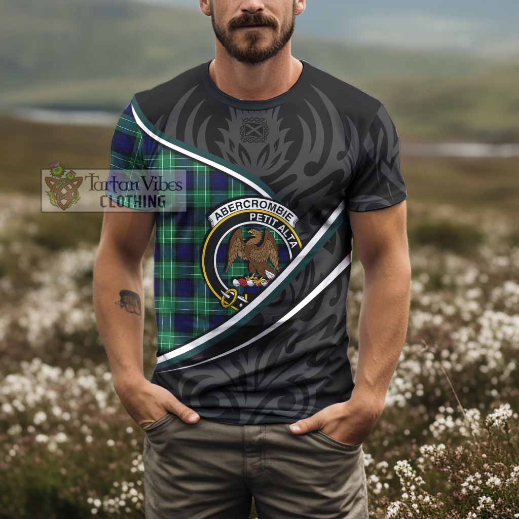 Abercrombie Tartan Family Crest T-shirt Celtic Scottish Thistle Floral - Tartan Vibes Clothing