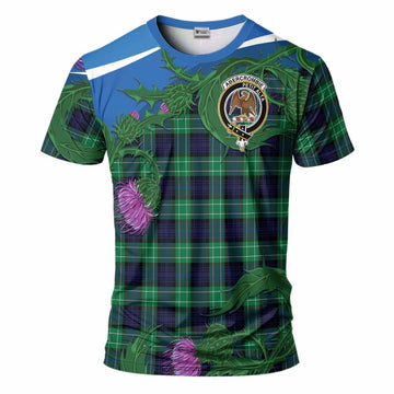 Abercrombie Tartan Family Crest T-Shirt Thistle in Minimalism