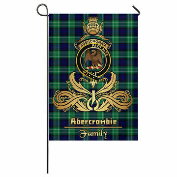 Abercrombie Tartan Garden Flag with Highland Thistle Cherish Family Crest Style