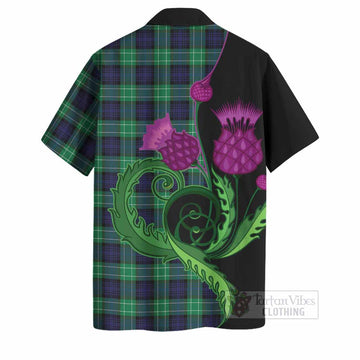 Abercrombie Tartan Hawaiian Shirt Traditional Scottish Thistle