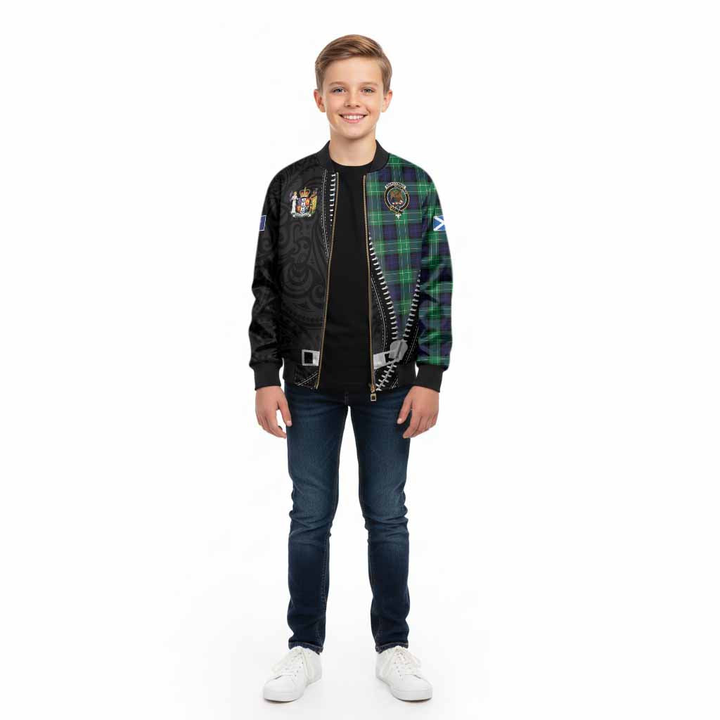 Abercrombie Tartan Kid Bomber Jacket New Zealand Pattern Unique Zipper Stylized