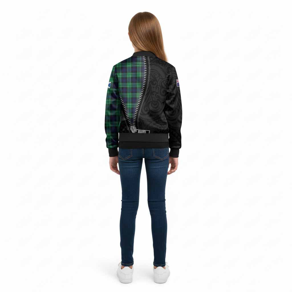Abercrombie Tartan Kid Bomber Jacket New Zealand Pattern Unique Zipper Stylized
