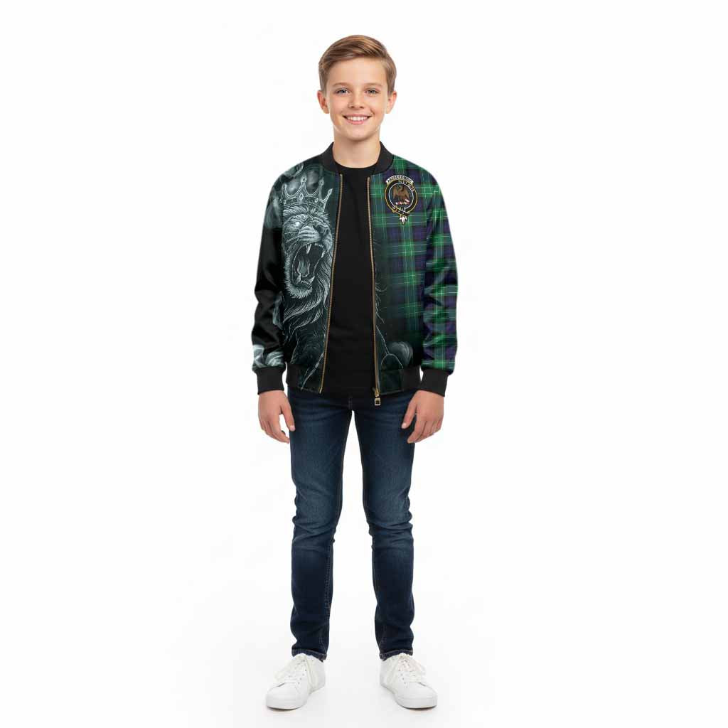 Abercrombie Tartan Kid Bomber Jacket Roaring Lion Heritage